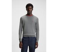 HUGO Pull Regular Fit en coton mélangé - Style San Cudo-1, 50485822 Gris S