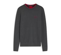 HUGO Pull Regular Fit en coton mélangé - Style San Cudo-1, 50485822 Gris sombre M