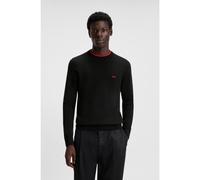 HUGO Pull Regular Fit en coton mélangé - Style San Cudo-1, 50485822 Noir L