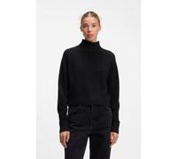 HUGO Pull Relaxed à petit col montant - Style Sestya_B, 50571650 Noir S
