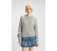 HUGO Pull Relaxed en maille avec badge Happy HUGO - Style Slogerynna_B, 50548138 Gris chiné XXL