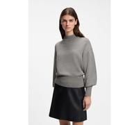 HUGO Pull Relaxed en maille avec col montant - Style Sorellenio, 50569389 Gris XS