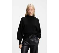 HUGO Pull Relaxed en maille avec col montant - Style Sorellenio, 50569389 Noir M