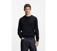 HUGO Pull Slim en coton avec logo - Style San Cassius-C2, 50553588 Bleu foncé S