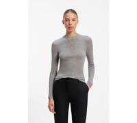 HUGO Pull Slim en laine mélangée à du cachemire - Style Sallya, 50569405 Gris chiné XS