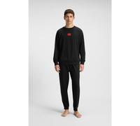 HUGO Pyjama à étiquettes logotées avec boîte cadeau - Style GALAXY_LONG SET, 50549188 Noir XL
