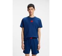 HUGO Pyjama en coton stretch avec étiquettes logo - Style GALAXY SHORT SET, 50559742 Bleu M