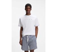 HUGO Pyjama Relaxed en coton doux - Style COASTA SHORT SET, 50566115 Blanc M