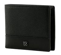 Hugo Porte-monnaie Quantic en cuir 12 cm Trifold pour homme Noir