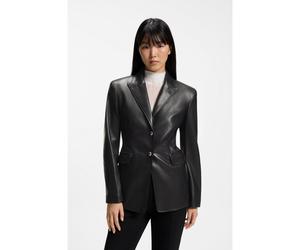 HUGO Regular-fit blazer in faux leather - Style Asmalla-2, 50566147 Noir 44