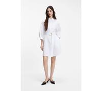 HUGO Robe-chemise en popeline de coton avec ceinture à boucle - Style Kiloni, 50559525 Blanc 40