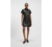 HUGO Robe-chemise en similicuir à boutons-pression - Style Kalindana-1, 50542354 Noir 42