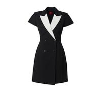 HUGO Robe-chemise 'Kazuna' noir / blanc, Taille 40