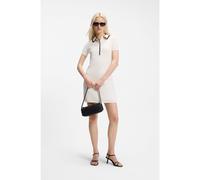 HUGO Robe en coton avec col polo - Style Slysy, 50557776 Naturel S