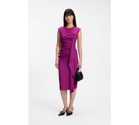 HUGO Robe en crêpe avec drapé - Style Koleni, 50566897 Rose foncé 40