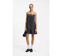 HUGO Robe en denim de coton mélangé à bretelles spaghetti - Style Kabati-1_B, 50559414 Bleu foncé 36