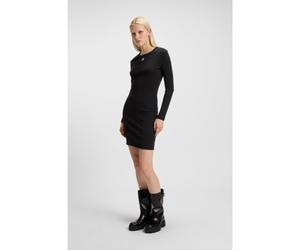 HUGO Robe en jersey stretch à logo revisité - Style Nemalia_1, 50518385 Noir XL