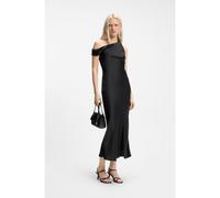 HUGO Robe en satin à épaules dénudées - Style Karinera-1, 50570920 Noir 44