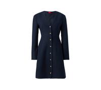 HUGO Robe en maille bouclette avec boutons dorés - Style Kanegi-1, 50553543 Bleu foncé 40