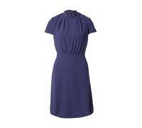 HUGO Robe en crêpe à col montant et détails drapés - Style Kimeni, 50542327 Bleu foncé 42