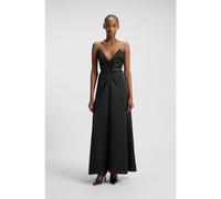 HUGO Robe longue à bretelles en strass - Style Kebera-1, 50546784 Noir 42