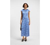 HUGO Robe longue à mancherons et imprimé à fleurs - Style Kamela-1, 50530483 Bleu à motif 42