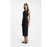 HUGO Robe mi-longue à mousqueton en métal - Style Klinda, 50564202 Noir 36