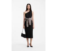 HUGO Robe mi-longue à une épaule avec détail de ceinture - Style Kahmar, 50574360 Noir 44
