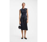 HUGO Robe mi-longue drapée - Style Koleni, 50564136 Bleu foncé 38