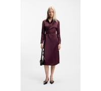HUGO Robe mi-longue en satin drapé - Style Kreli-1, 50553536 Bordeaux 44
