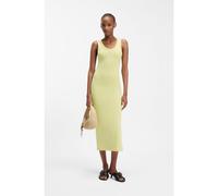 HUGO Robe midi en jersey de coton mélangé à logo revisité - Style Nalimera, 50514521 Jaune clair XS