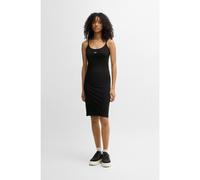 HUGO Robe moulante en coton stretch avec patch logoté - Style Narya_B_2, 50538896 Noir XL
