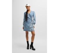 HUGO Robe portefeuille bleu océan en denim rigide - Style Gissi, 50519916 bleu clair L