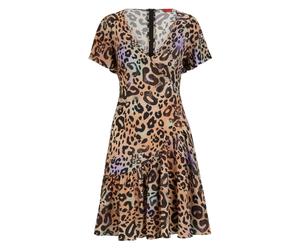 Hugo - Robe Portefeuille Léo avec Détails Volants - Femme - Robes - Multicolore - Taille: 38 FR