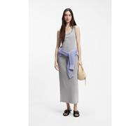 HUGO Robe Slim Fit en coton stretch avec logo en relief - Style Niliyo_B, 50558607 Gris chiné M