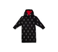 HUGO Robe sweat à capuche en polaire pour enfant, à logos imprimés verticaux - Style G12109/09B06A, G12109 Noir 102