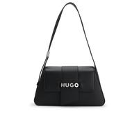 HUGO Sac à bandoulière en similicuir avec garniture logotée - Style Mel 2.0 Sh. Bag Flap, 50541806 Noir pcs.