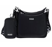 HUGO Sac à épaule bandoulière noir en cuir pour femme Bel Multi Crossbody Bag 263410