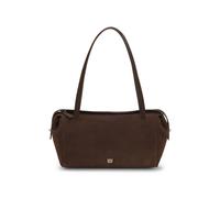 HUGO Sac à main en similicuir suédé avec logo revisité métallique - Style Meelo S_Duffle, 50570112 Marron foncé pcs.