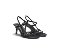 HUGO Sandales à brides en cuir avec talon asymétrique - Style Amaryl_Sandal70_na, 50563645 Noir 38