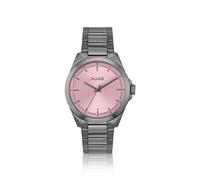 HUGO Seam Montre avec cadran texturé rose et finition en plaqué gris - Style #SEAM, 58733316 Gris pcs.