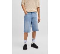 HUGO Short à la coupe droite en denim stone-washed bleu - Style Skate shorts, 50539816 bleu clair 31