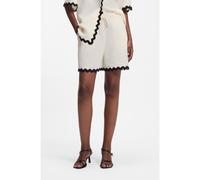 HUGO Short coupe décontractée avec ruban en zigzag - Style Haslala-1, 50557546 Noir / Blanc 34