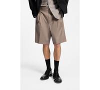 HUGO Short coupe décontractée en twill de coton stretch - Style Fery261X, 50561210 Brun chiné 52