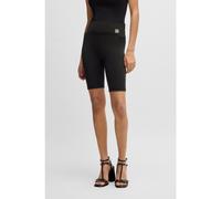 HUGO Short cycliste en jersey stretch à logo revisité - Style Nopardino, 50545339 Noir M