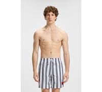 HUGO Short de bain à rayures larges et étiquette logotée - Style LUIS, 50545404 Gris M