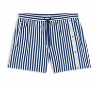 HUGO Short de bain à rayures avec logo vertical - Style COASTA_Swim short, 50566616 Bleu M