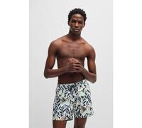 HUGO Short de bain en tissu à séchage rapide avec imprimé intégral - Style CALALA, 50510061 Bleu foncé S