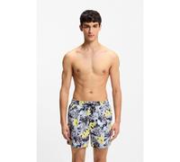HUGO Short de bain en tissu à séchage rapide avec imprimé intégral - Style CALALA, 50510061 Jaune clair M