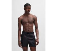 HUGO Shorts de bain 'FAB' rouge / noir, Taille M